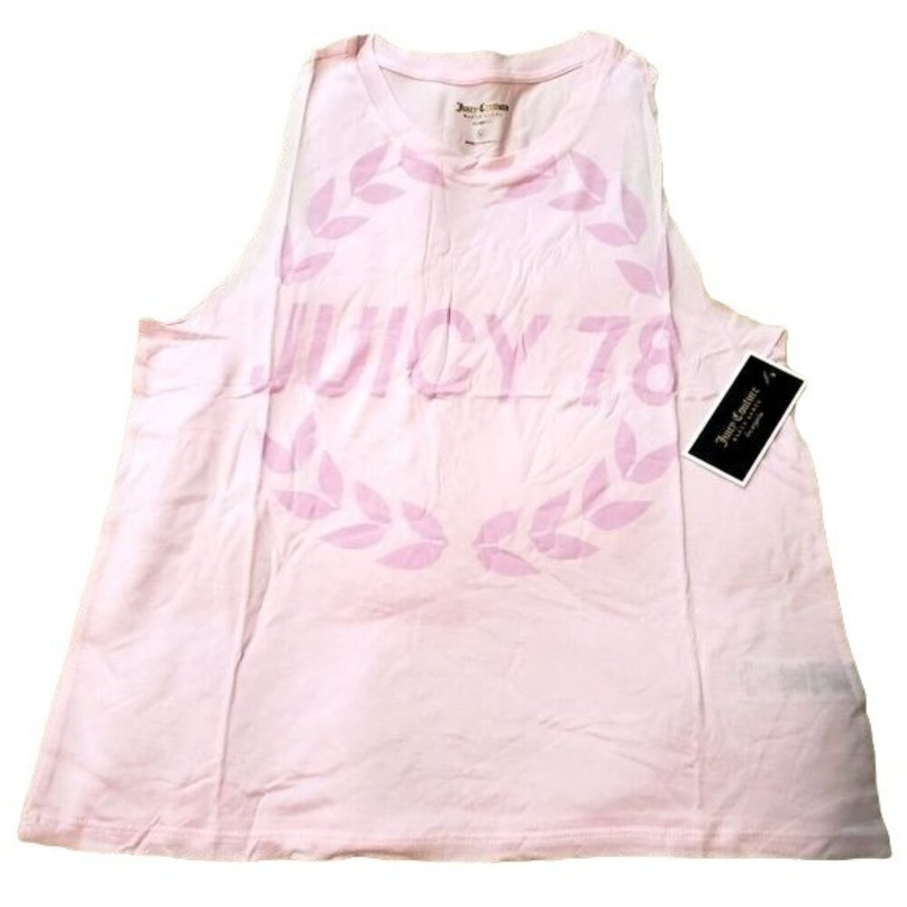 Juicy Couture womens sleeveless Pink TRK Sporty Heritage Tank Sz‎ Medium nwt